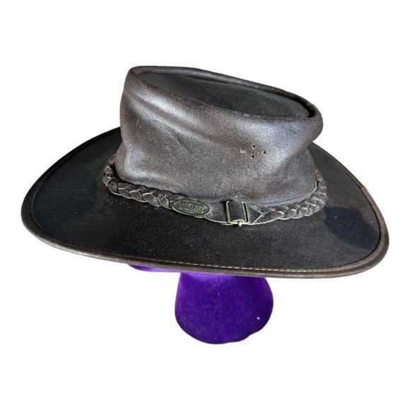 Leather Outlander Australian Hat - Picture 2 of 6